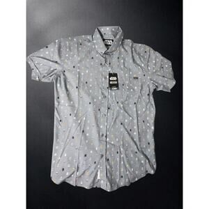 RSVLTS Star Wars Lil Troopers Shirt Men’s Large Gray Kunuflex Button Up NWT